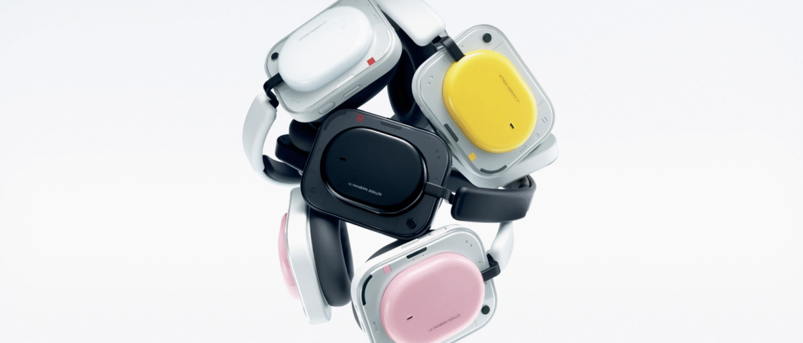Nothing Headphone (a): Over-ear headphones with colored accents